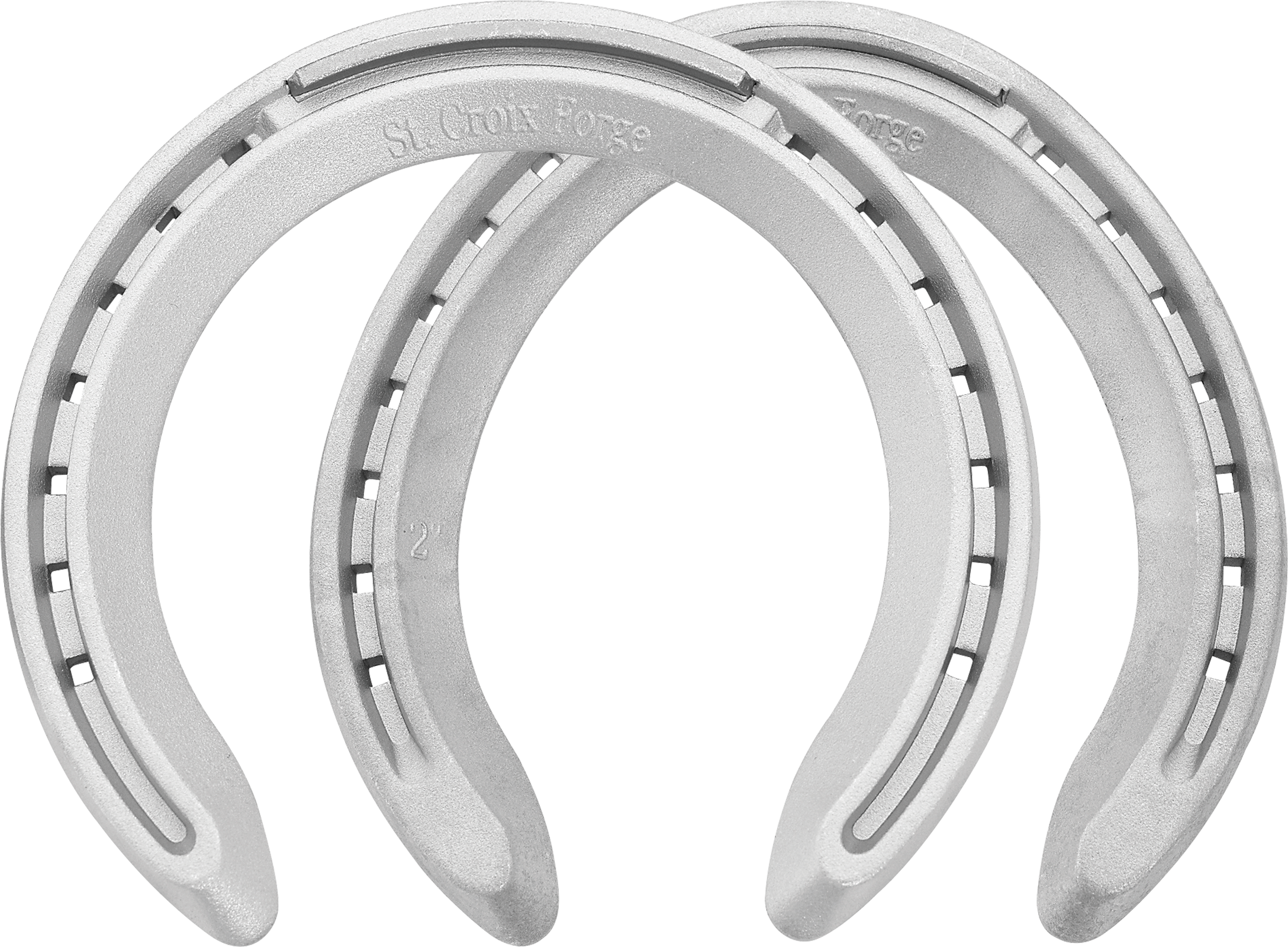 St. Croix Concorde XLT horseshoes, front and hind, bottom view