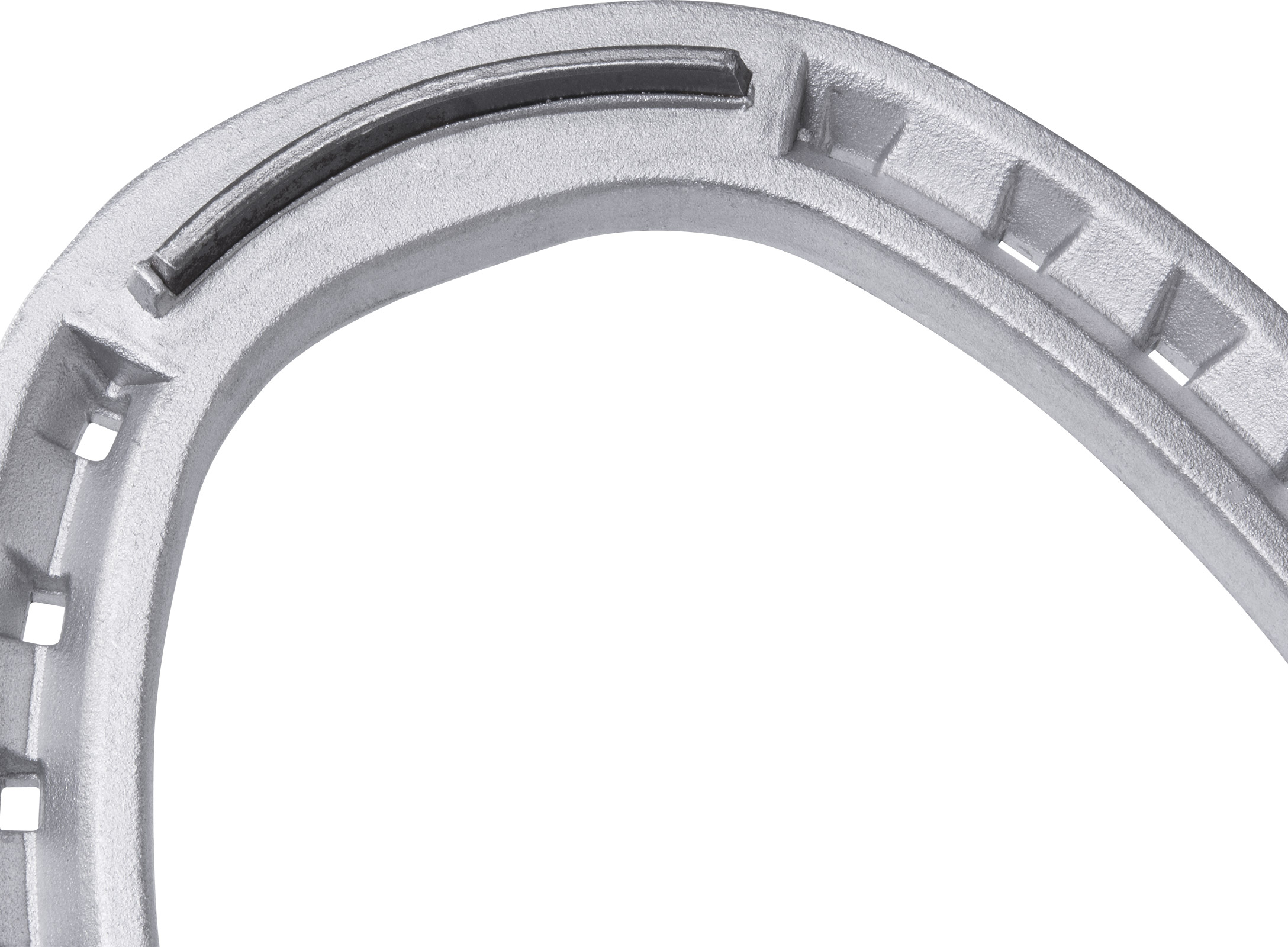 St. Croix Fullered Aluminium Toe Grab 3mm horsesehoe, detail