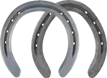 St. Croix Surefit Rim horseshoes, front and hind, bottom view