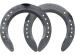 St. Croix Concorde Equi-Librium horseshoes, front toe clip and side clips, hoof side view