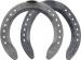 St. Croix Concorde Extra Steel horseshoes, front and hind, hoof side view