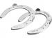 St.Croix Eventer Aluminum horseshoes, front and hind, hoof side view 